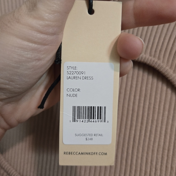 Rebecca‎ Minkoff Nude Ribbed Dress - Picture 3 of 3